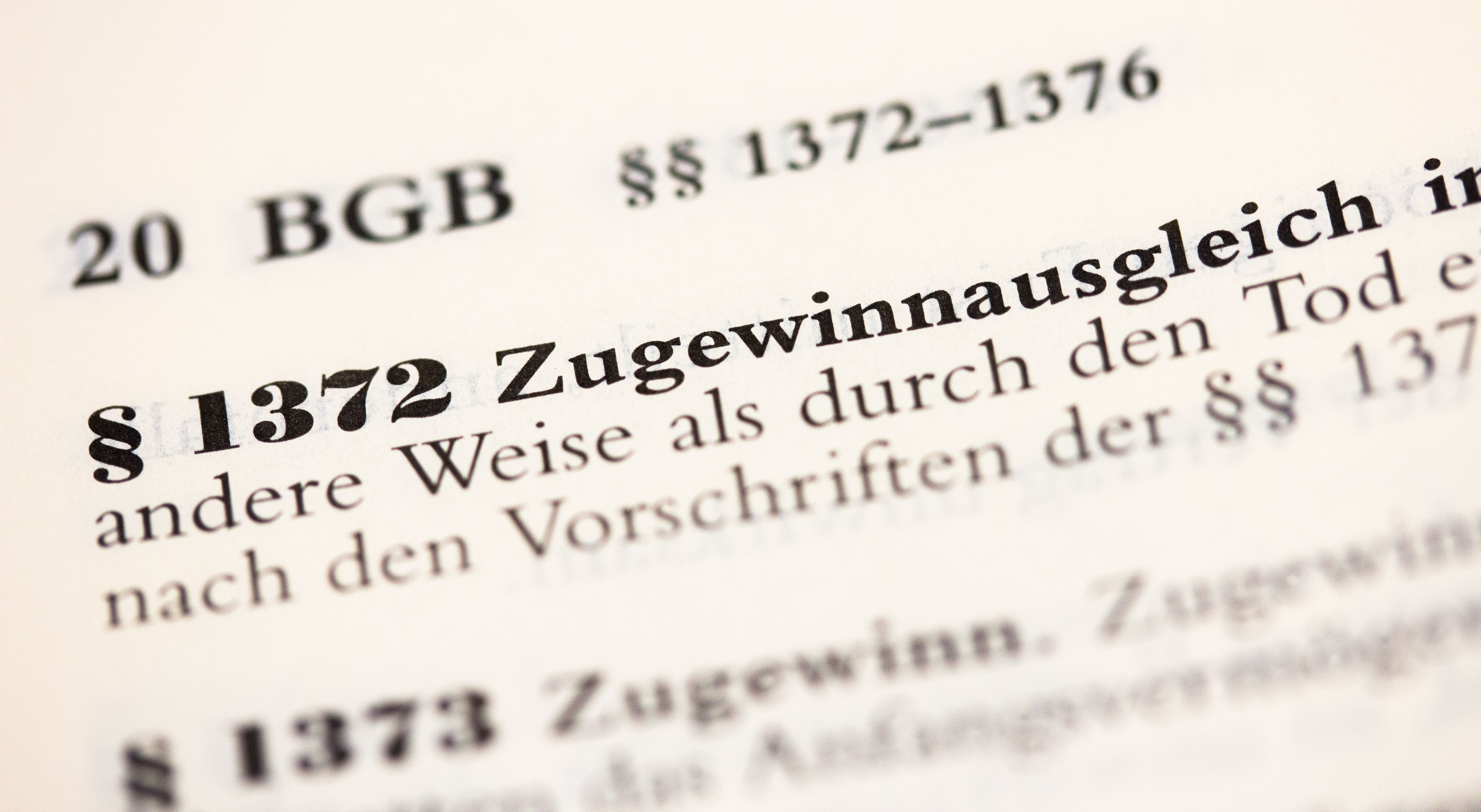 §1372 Zugewinnausgleich im BGB Gesetzbuch